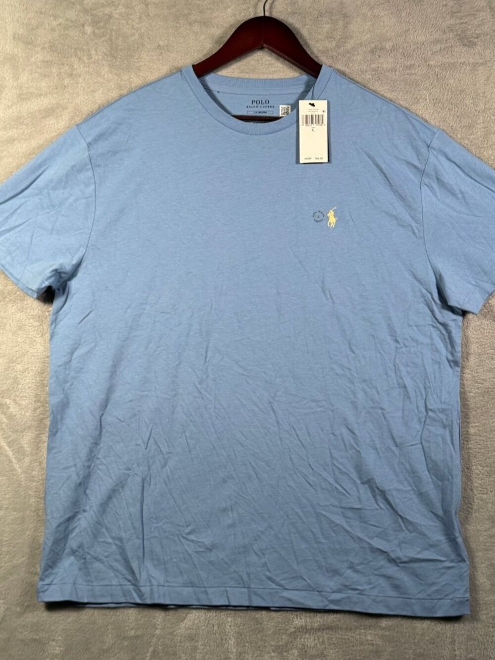 Polo Ralph Lauren T Shirt Mens L Blue Classic Fit Short Sleeve Crew Neck $55
